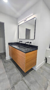 Wall mounted bath vanity faucets