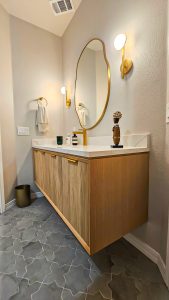 Modern free floating bath vanity